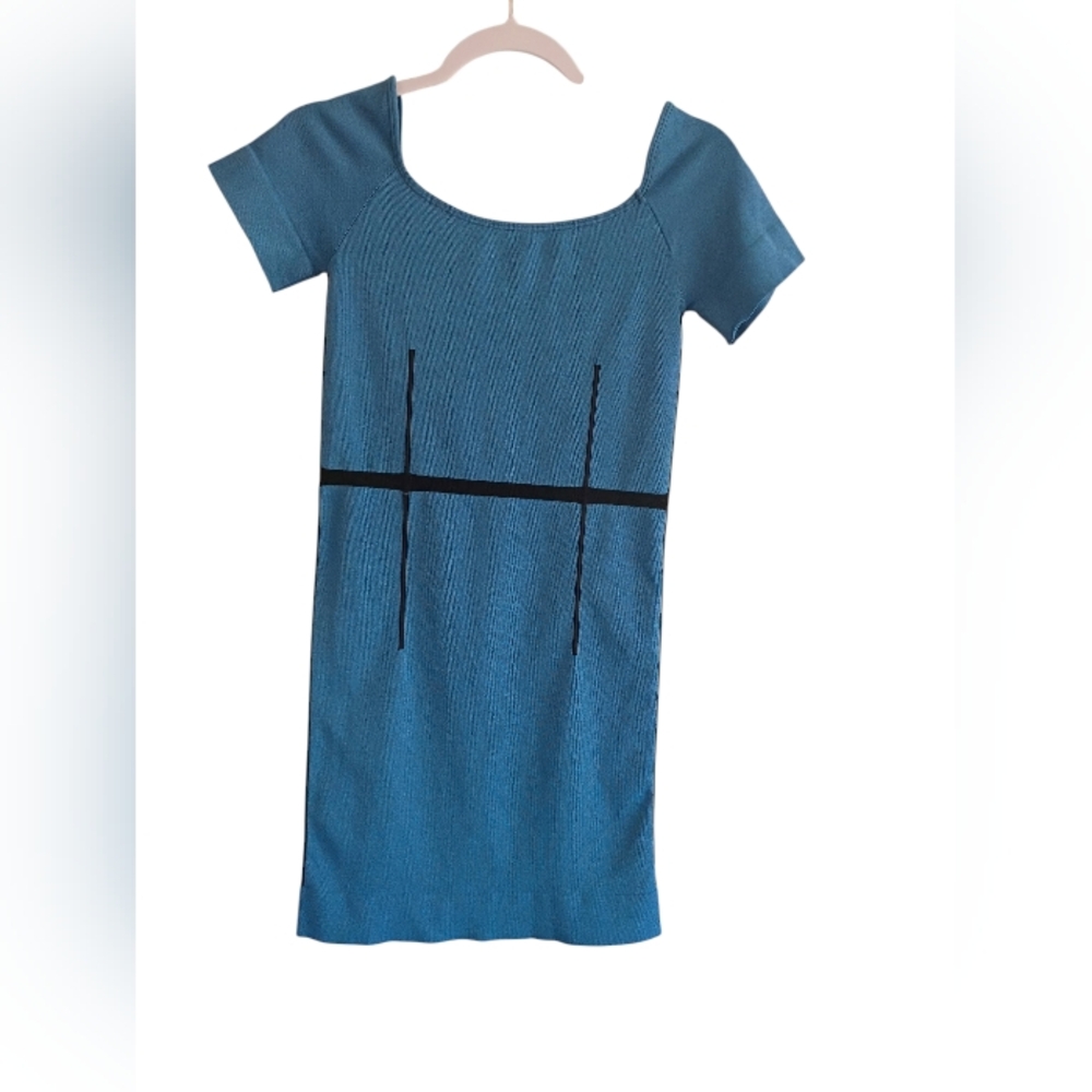 Arden B Blue Form Fitted Mini Dress Ribbed SZ XSS NWT - Picture 3 of 5
